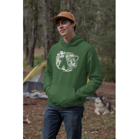 Mikina hoodie s motivem teepee